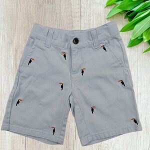 Janie And Jack Shorts Boys 3 Blue Embroidered Chino Casual 100% Cotton